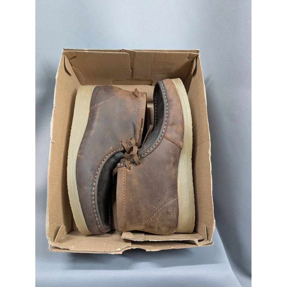 Clarks Wallaston Boot Mens 10.5 M Brown Beeswax Leather Chukka New